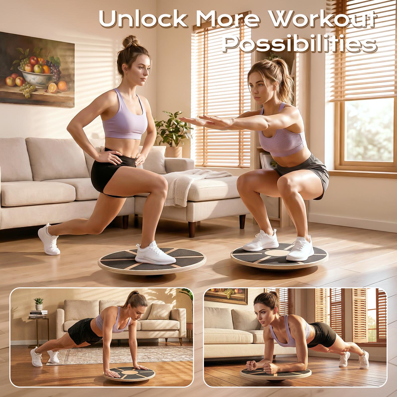 Non-Slip Wooden Balance Board  - đánh giá và giá Pilates Yoga Gifts