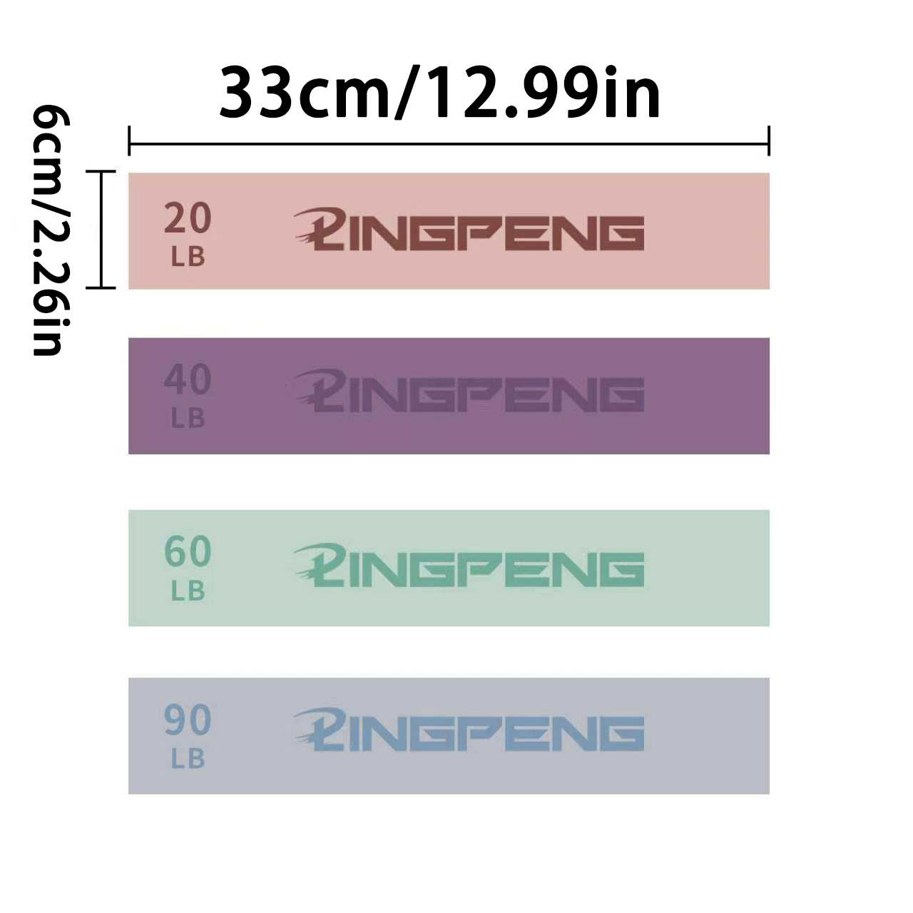 20-90LBS Fabric Elastic Band F - đánh giá và giá Pilates Yoga Stretching