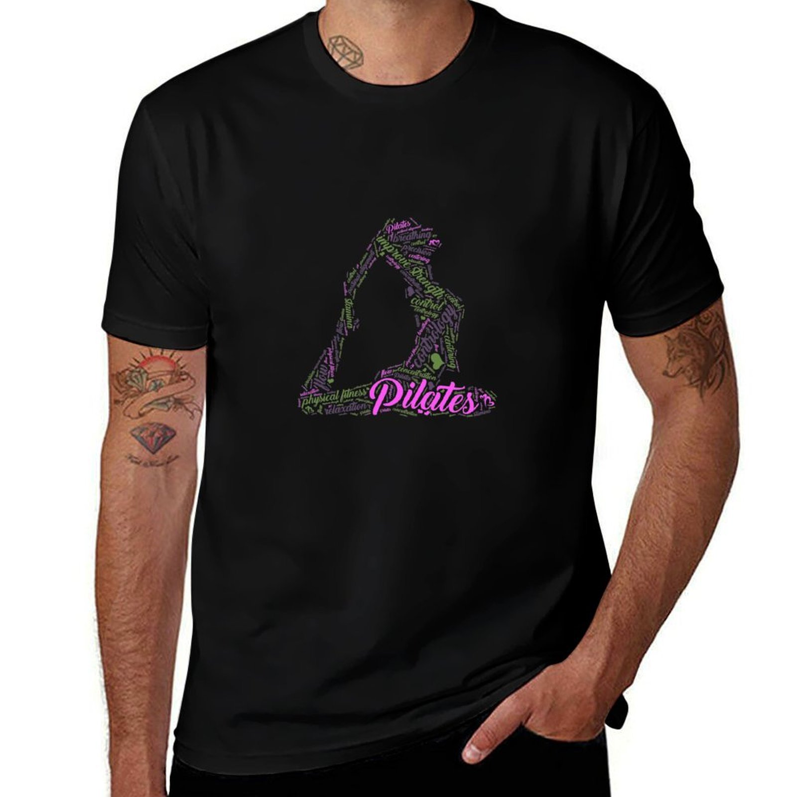 Womens Fun Word Cloud and Cute - đánh giá và giá Pilates Yoga Gifts