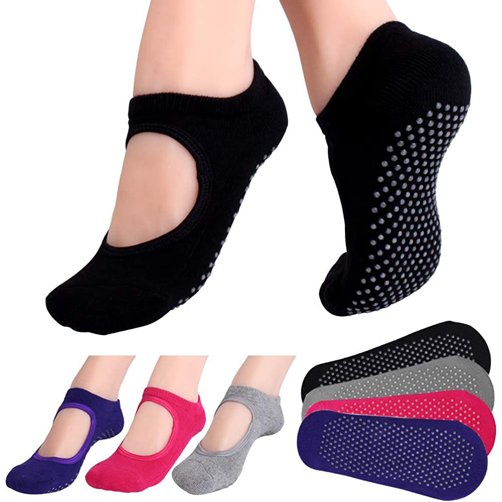 Backless Non-slip Fitness Pila - đánh giá và giá Pilates Yoga Grip Socks