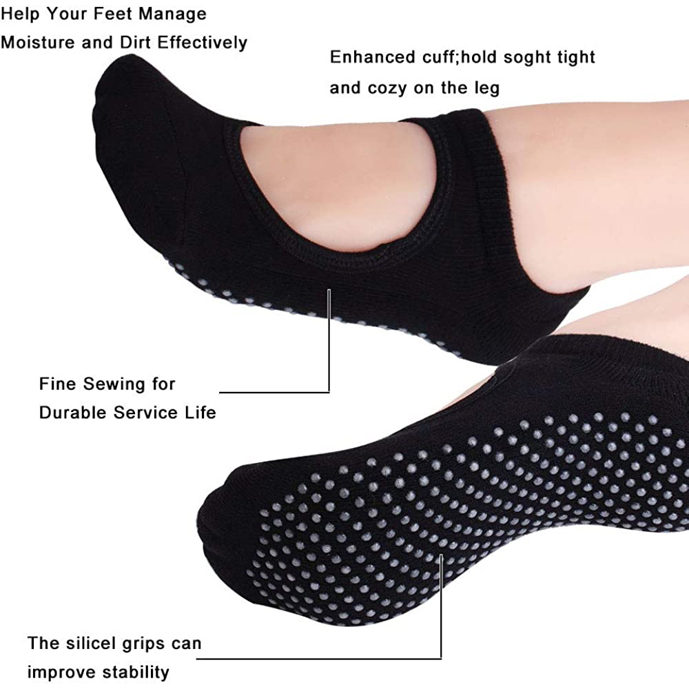 Backless Non-slip Fitness Pila - đánh giá và giá Pilates Yoga Grip Socks