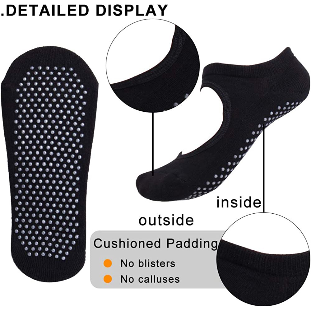 Backless Non-slip Fitness Pila - đánh giá và giá Pilates Yoga Grip Socks