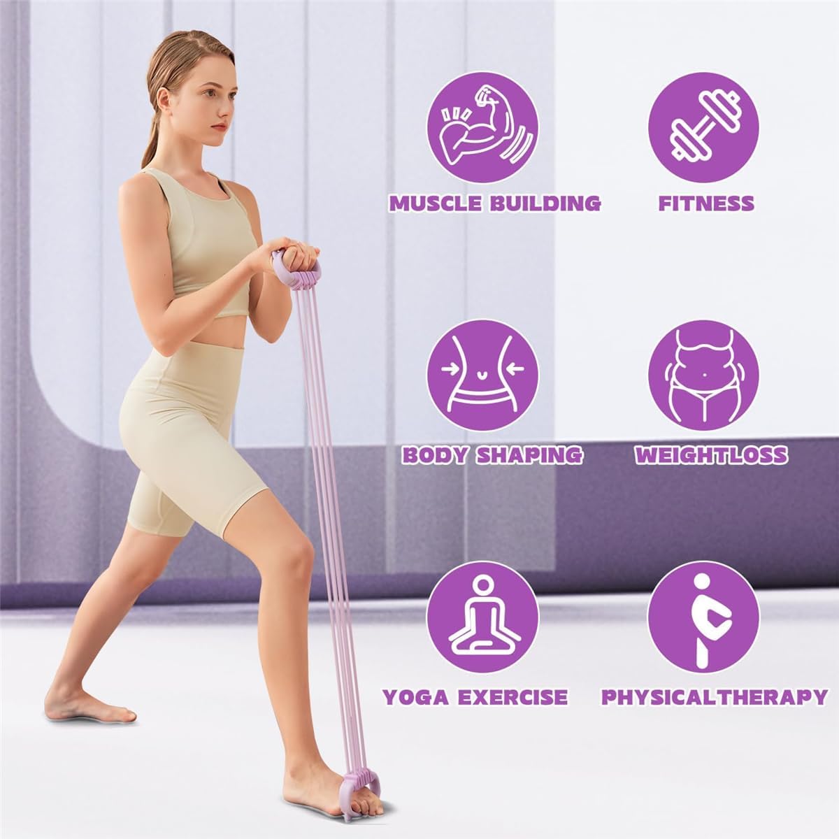 Figure 8 Resistance Bands for  - đánh giá và giá Pilates Yoga Tone