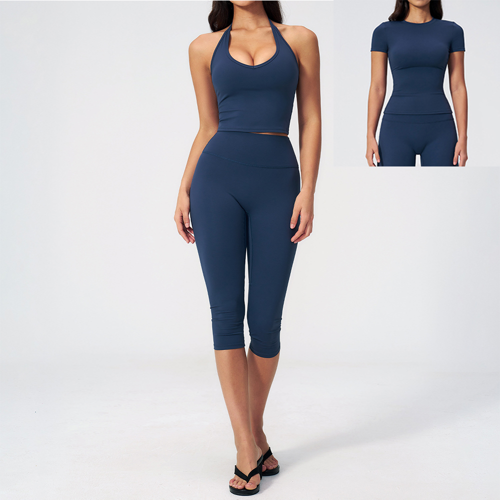 Women Halter Ruched V Neck 2/3 - đánh giá và giá Pilates V Yoga
