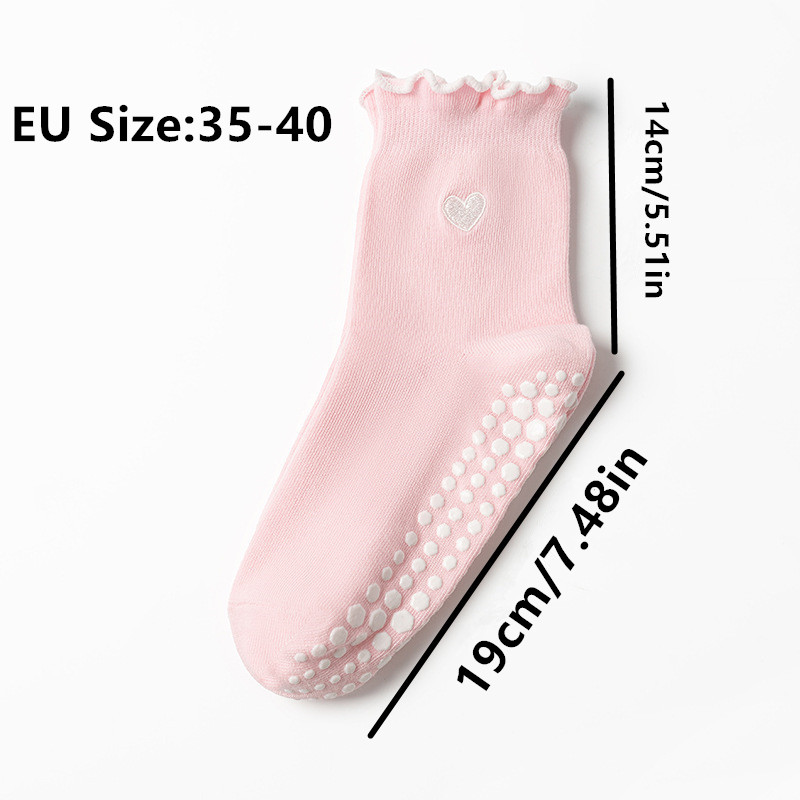 3 Pairs Women Heart Pattern Fr - đánh giá và giá Pilates Yoga Grip Socks