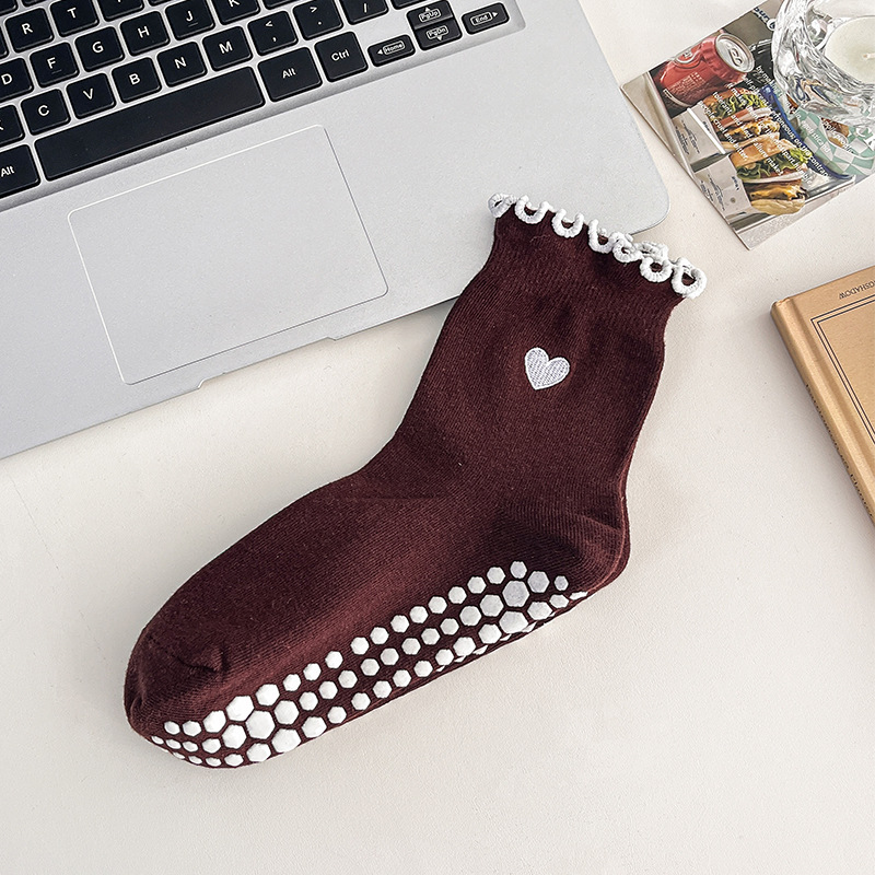 3 Pairs Women Heart Pattern Fr - đánh giá và giá Pilates Yoga Grip Socks