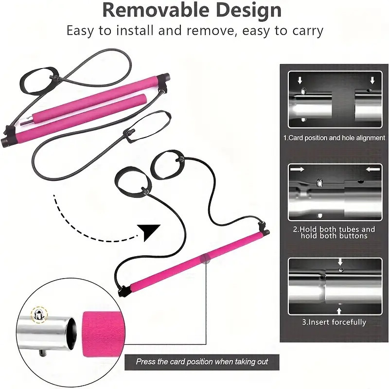 7Pcs Portable Yoga Pilates Bar - đánh giá và giá Pilates Yoga Tone
