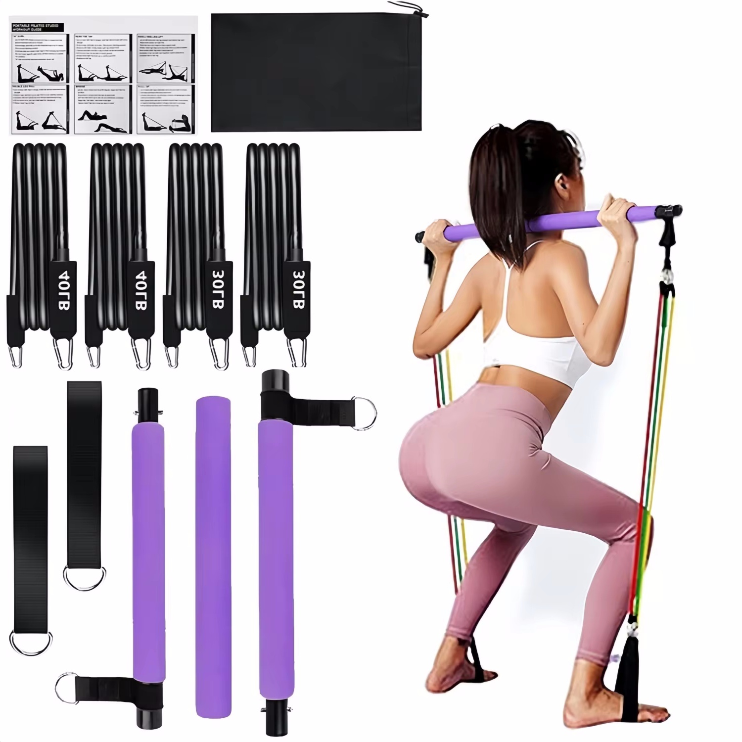 Portable Yoga Pilates Bar Stic - đánh giá và giá Pilates Yoga Tone