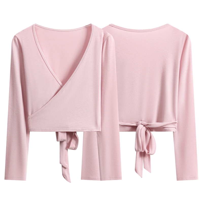DRUR Long Sleeve Wrap Yoga Top - đánh giá và giá Pilates V Yoga