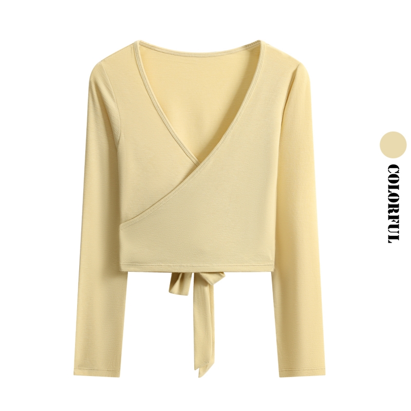 DRUR Long Sleeve Wrap Yoga Top - đánh giá và giá Pilates V Yoga