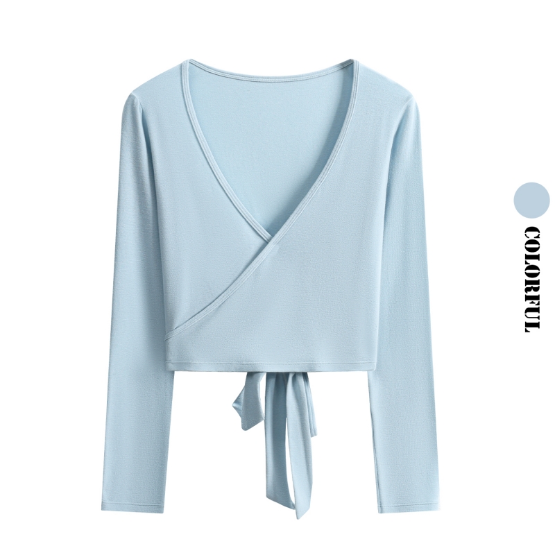 DRUR Long Sleeve Wrap Yoga Top - đánh giá và giá Pilates V Yoga