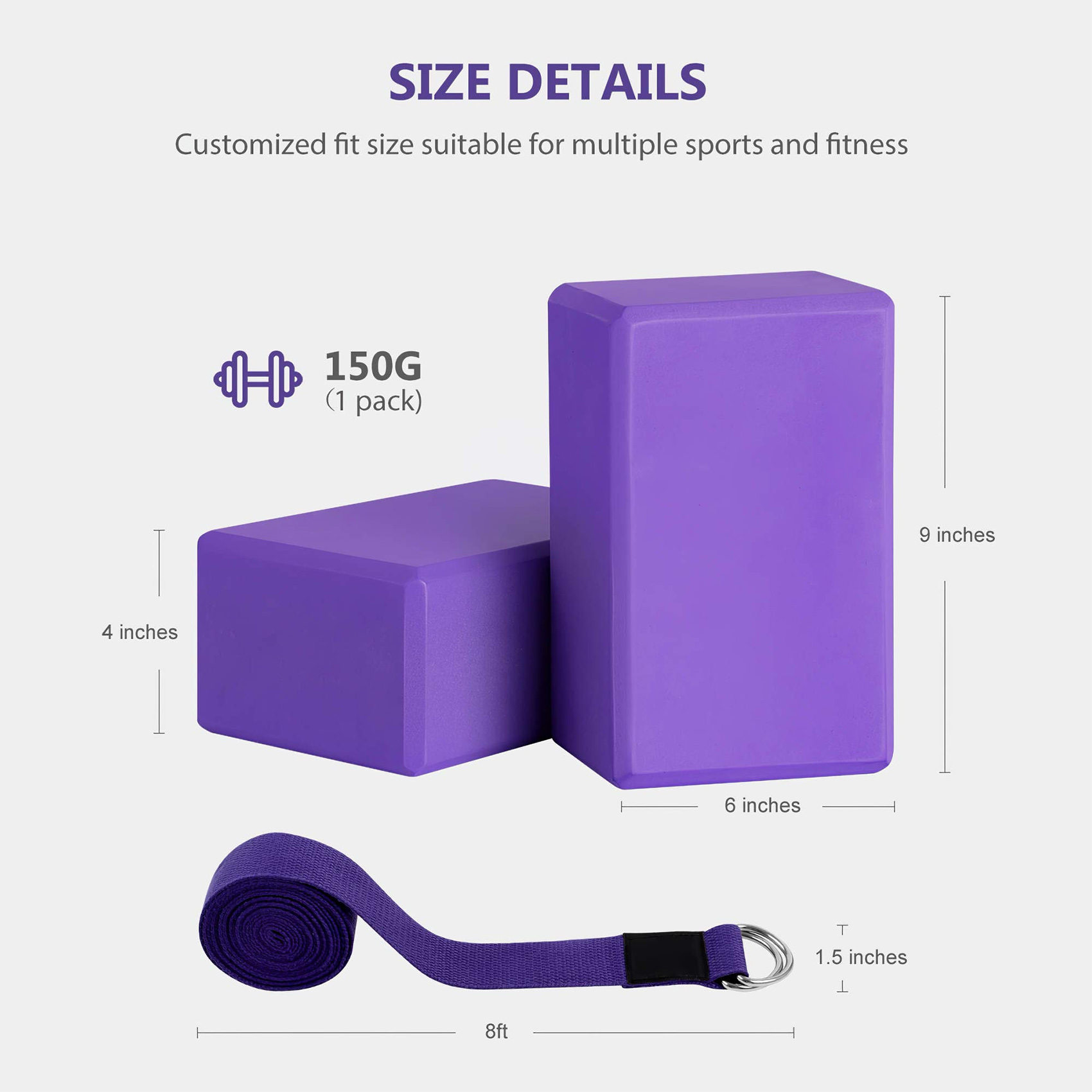 AEB0-Yoga Block And Yoga Strap - đánh giá và giá Pilates Yoga Tone