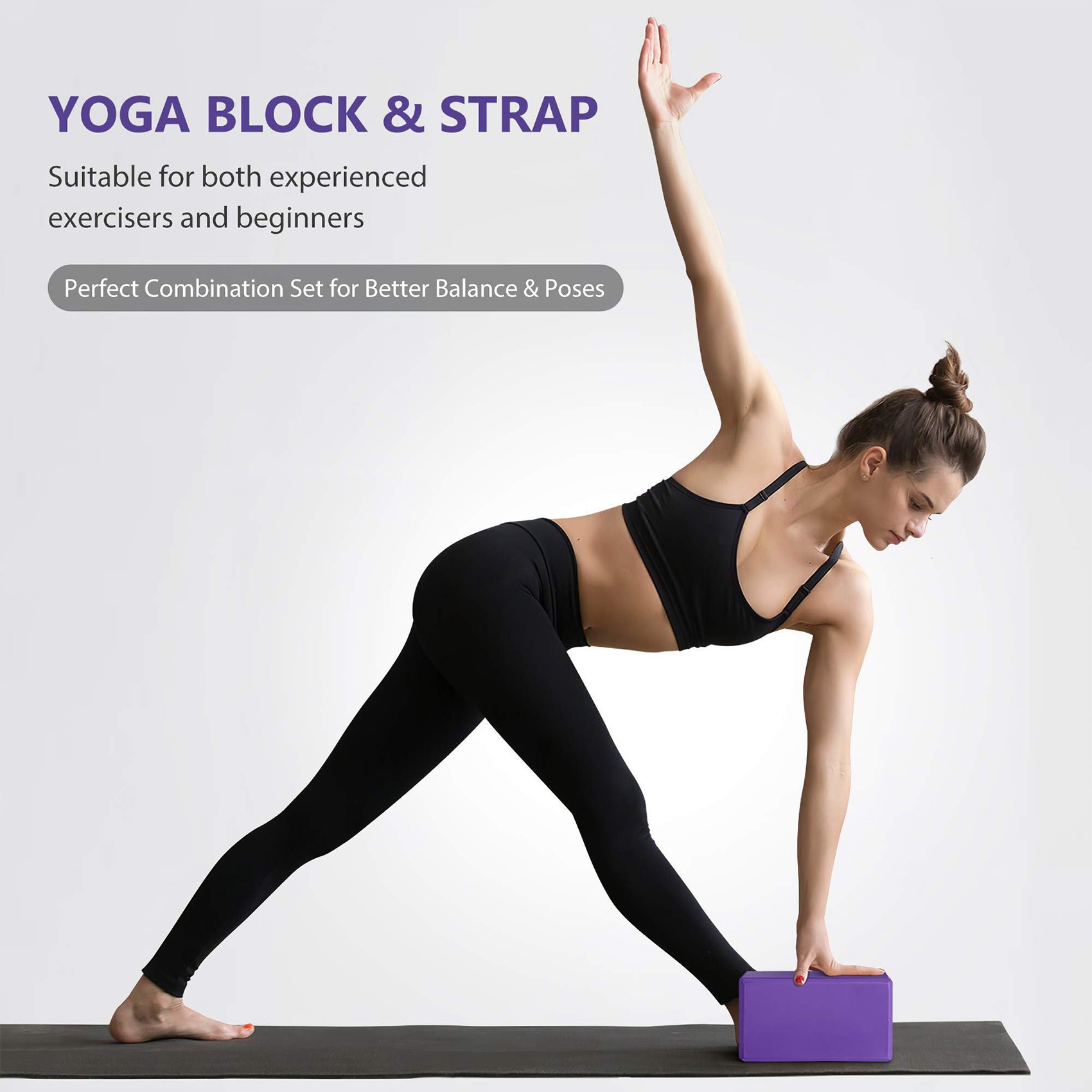 AEB0-Yoga Block And Yoga Strap - đánh giá và giá Pilates Yoga Tone